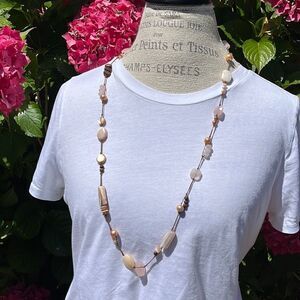Beaded Glass and Faux pearl Necklace!
